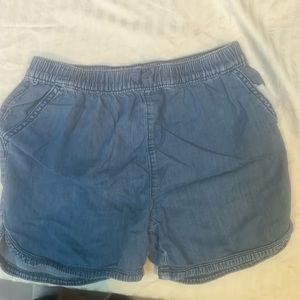 blue denim shorts